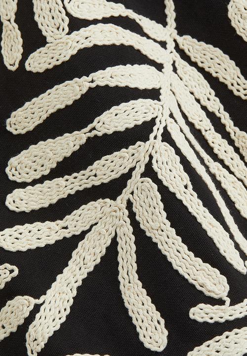 H&M - Oversized embroidered sweatshirt - black embroidered