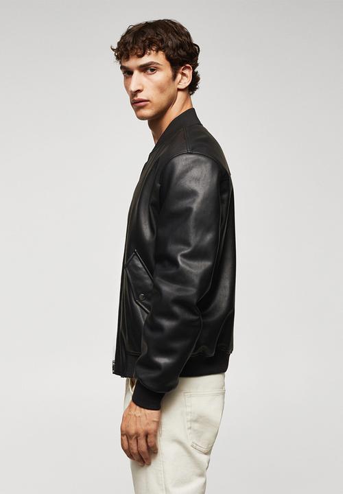 MANGO - Jacket pla - black 