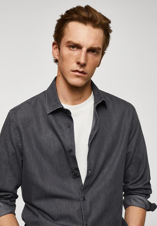 MANGO - Shirt chambre - open gray 