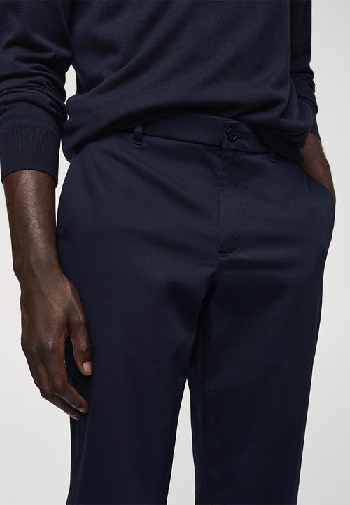 MANGO - Trousers marte - navy 