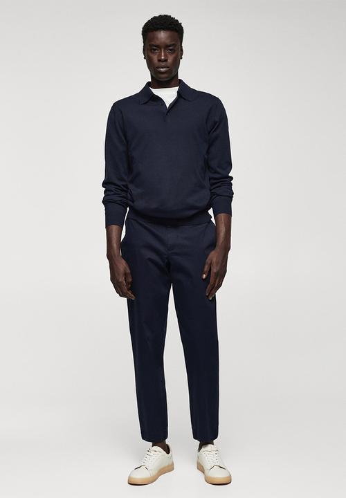 MANGO - Trousers marte - navy 