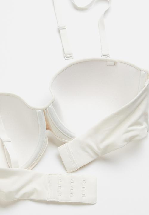 H&M - Padded balconette bra - white
