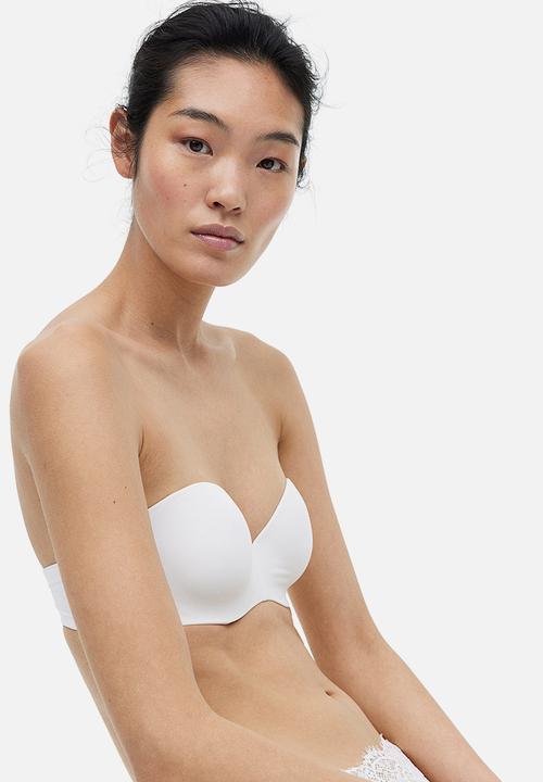 H&M - Padded balconette bra - white
