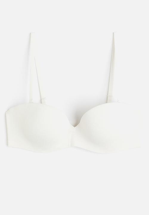 H&M - Padded balconette bra - white