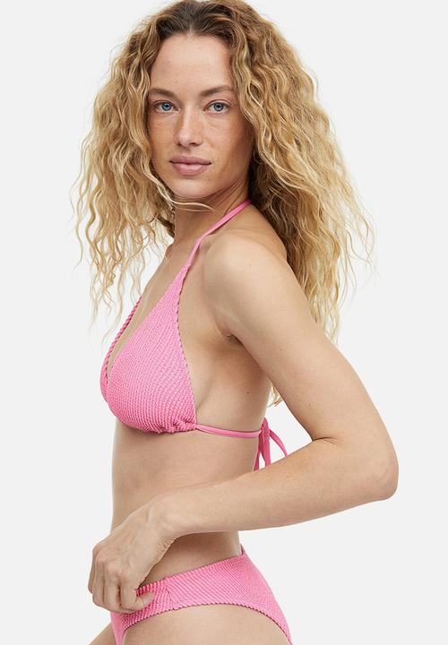 H&M - Padded triangle bikini top - pink