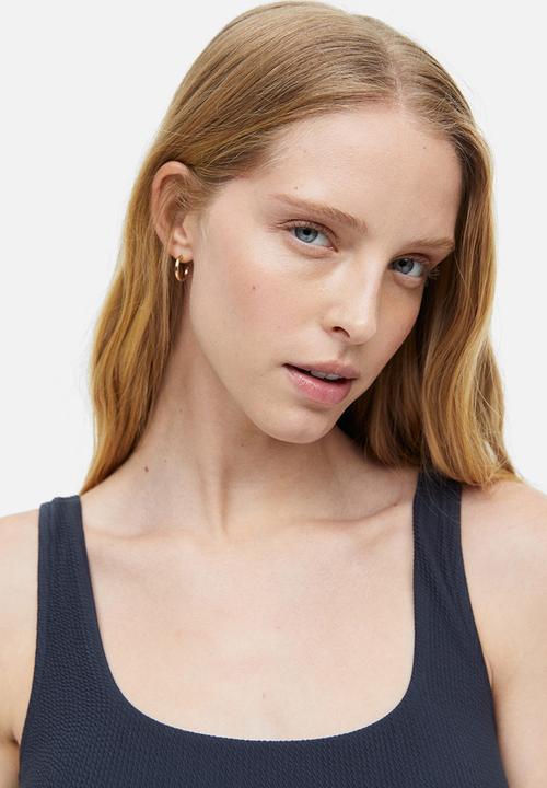 H&M - Padded-cup swimsuit - dark blue 