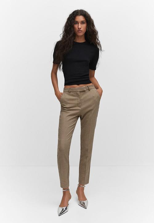 MANGO - Trousers warm - green