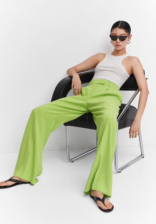 MANGO - Trousers igu - bright yellow