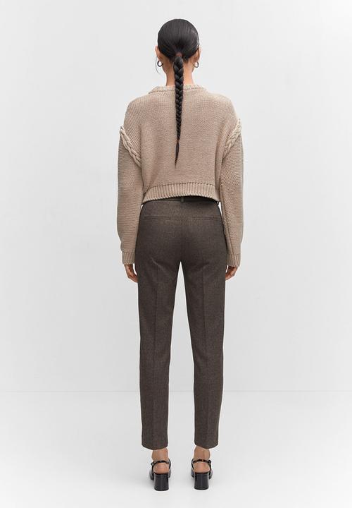 MANGO - Trousers warm - grey
