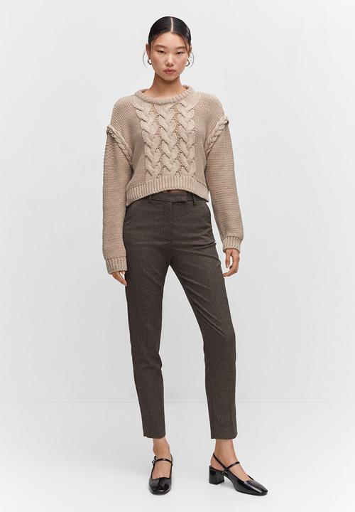 MANGO - Trousers warm - grey