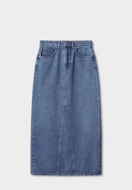 MANGO - Skirt diana - open blue