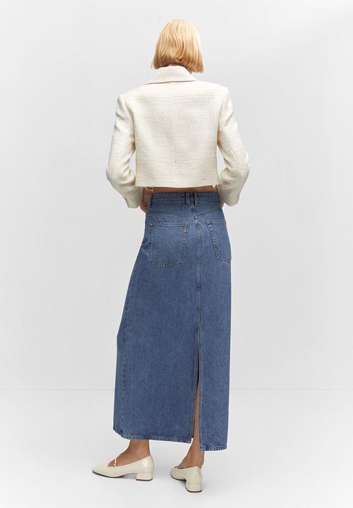 MANGO - Skirt diana - open blue