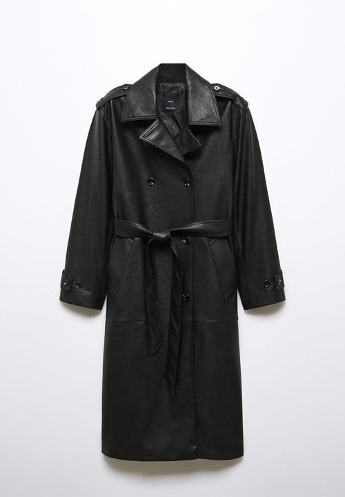 MANGO - Trench coat gossip - black