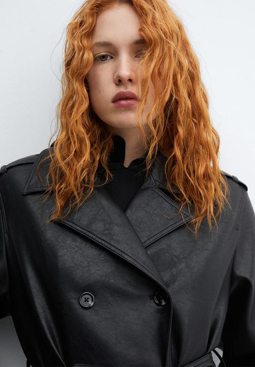 MANGO - Trench coat gossip - black