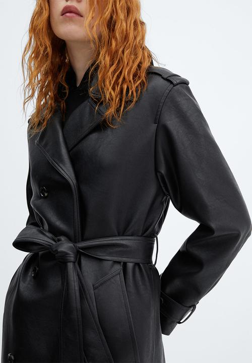 MANGO - Trench coat gossip - black