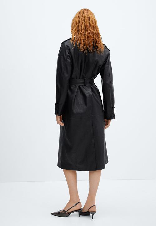 MANGO - Trench coat gossip - black