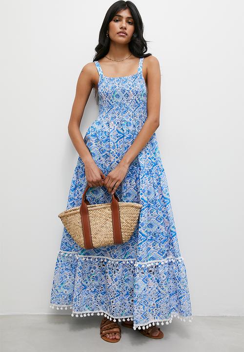 Superbalist - Trim detail maxi dress - blue