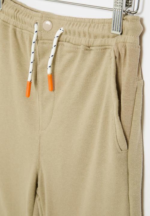 MINOTI - Structured fleece short - stone
