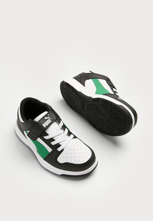 PUMA - Rebound layup lo sl v ps - PUMA white/archive green/PUMA black