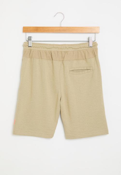MINOTI - Structured fleece short - stone