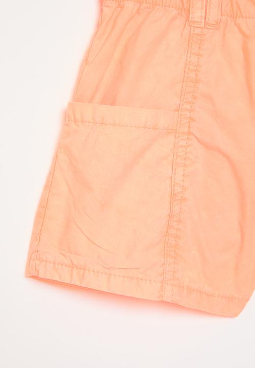 MINOTI - Girls basic poplin short - neon orange