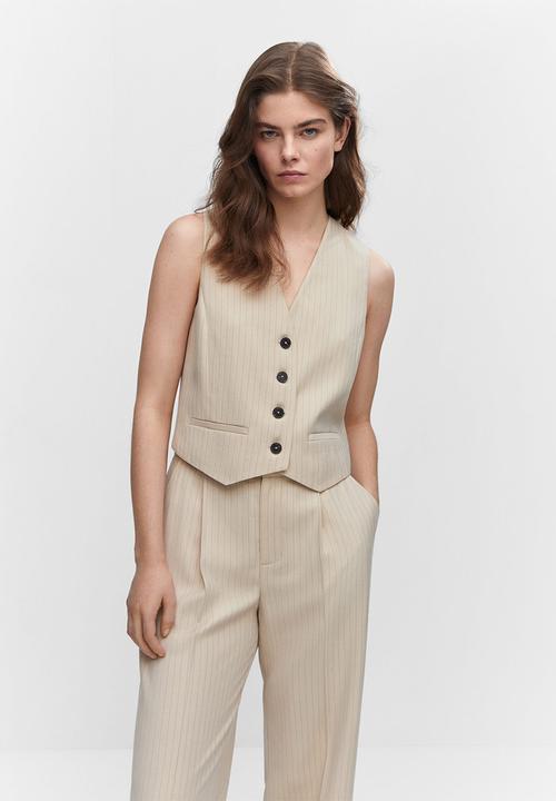 MANGO - Trousers bo - light beige