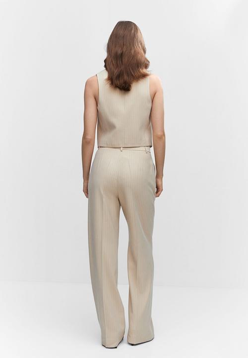 MANGO - Trousers bo - light beige