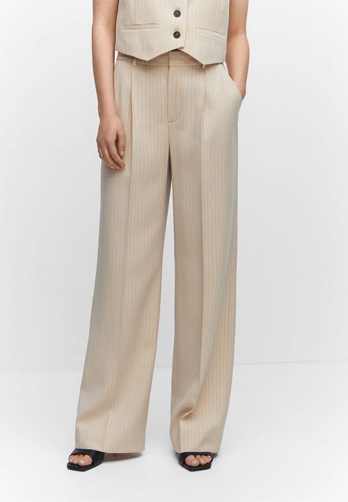 MANGO - Trousers bo - light beige