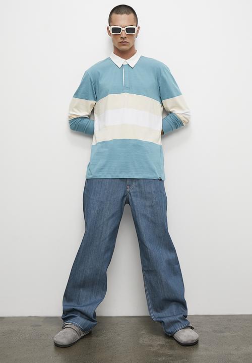 Superbalist - Siya long sleeve rugby stripe tee - khaki & ecru