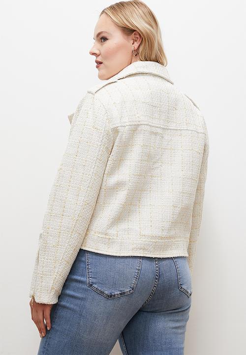 edit - Tweed biker - ecru1