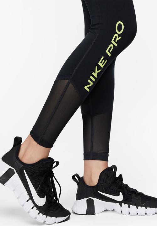 Nike - W Np df mr tight nvty - black/black/lt lemon twist