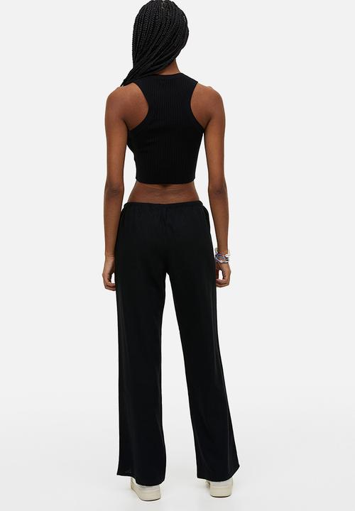 H&M - Wide trousers - black