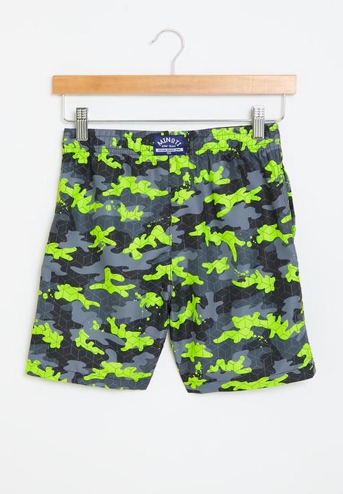 MINOTI - Board shorts - green & grey