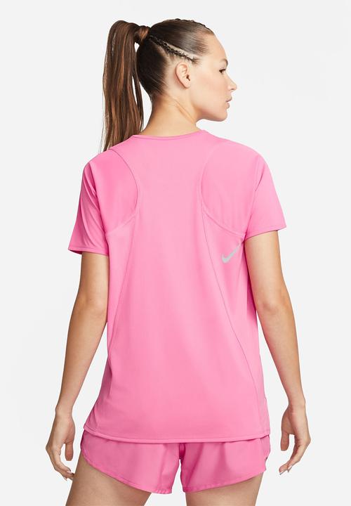 Nike - W nk fast df ss top - pinksicle/reflective silver