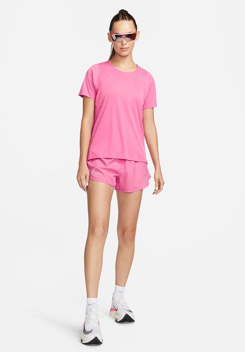 Nike - W nk fast df ss top - pinksicle/reflective silver