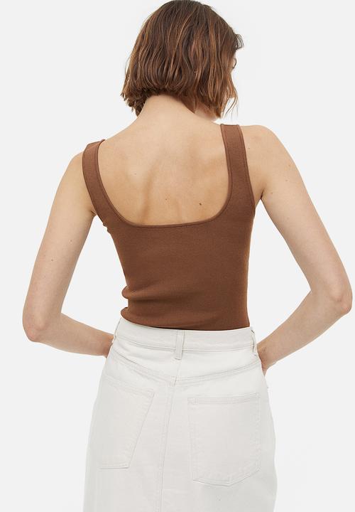 H&M - Ribbed vest top - brown