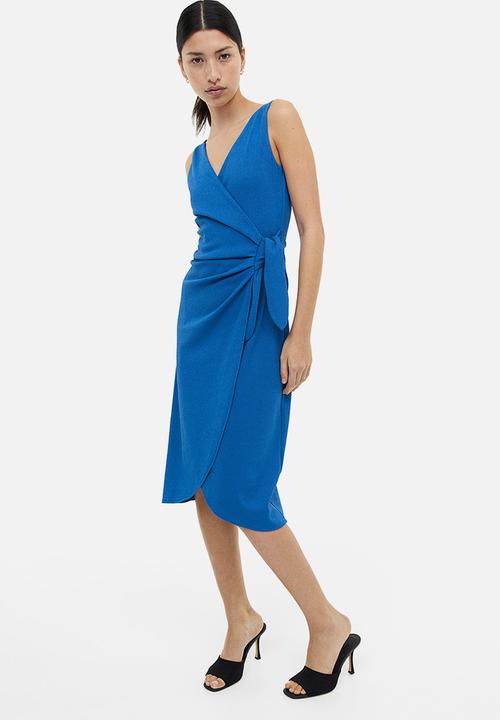 H&M - V-neck wrap dress - bright blue