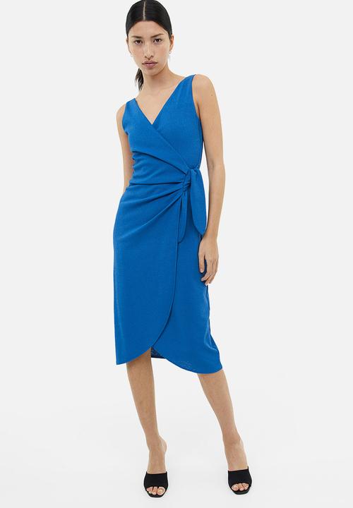 H&M - V-neck wrap dress - bright blue