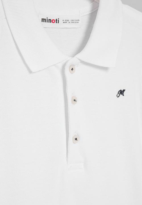 MINOTI - Pique polo dress - white