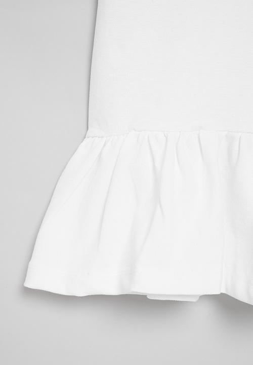 MINOTI - Pique polo dress - white