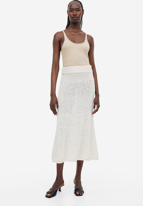 H&M - Ribbed vest top - light beige 