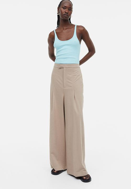 H&M - Ribbed vest top - light turquoise 