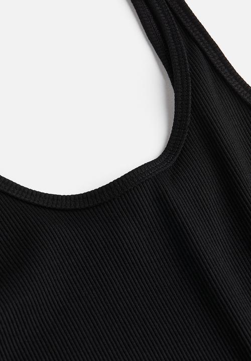 H&M - Ribbed vest top - black