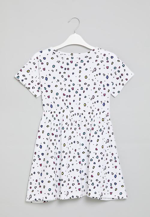 MINOTI - Girls basic tie waist dress - white 