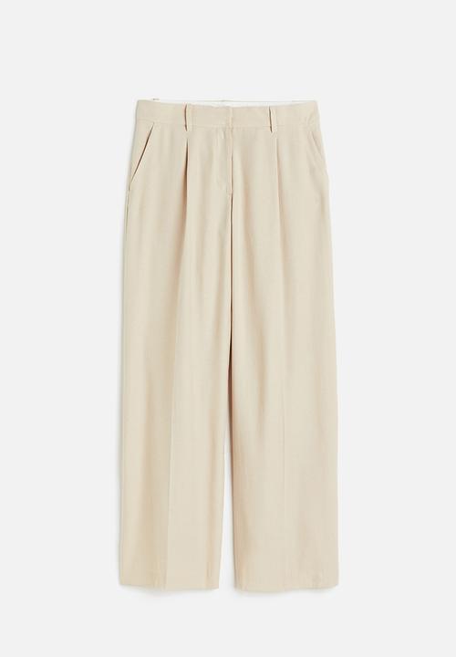 H&M - Tailored trousers - light beige
