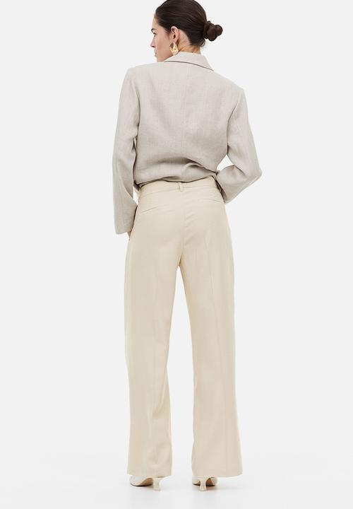 H&M - Tailored trousers - light beige