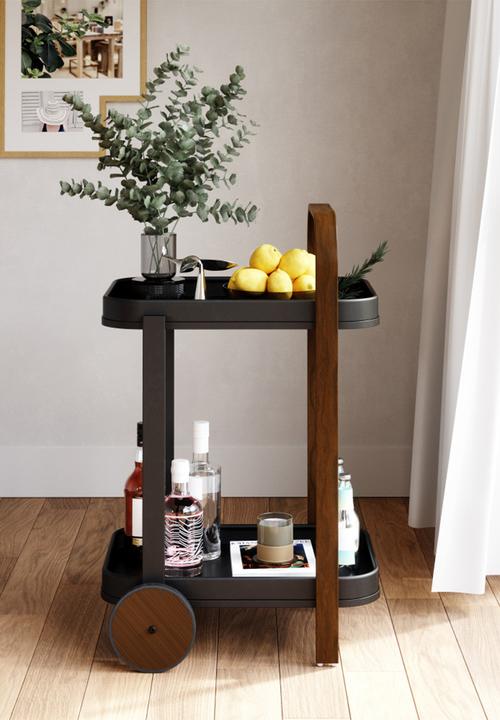 Umbra - Bellwood serving cart - black & walnut