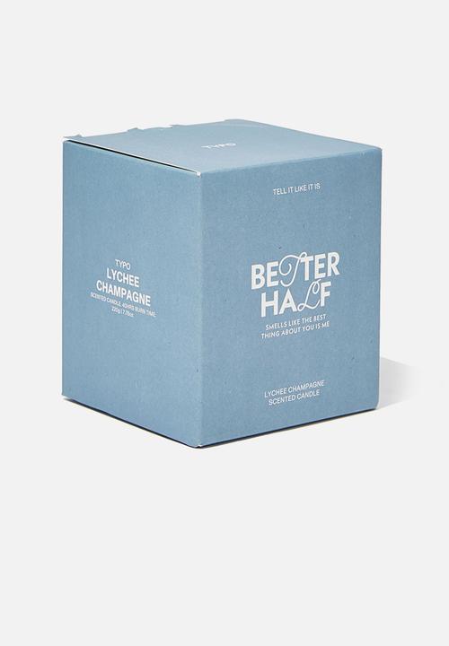 Typo - Tell it like it is candle - dusty blue better half