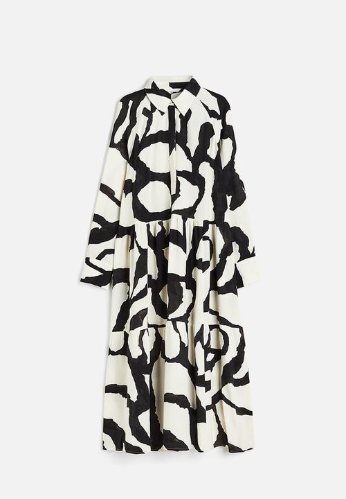 H&M - Shirt dress - cream patterned 