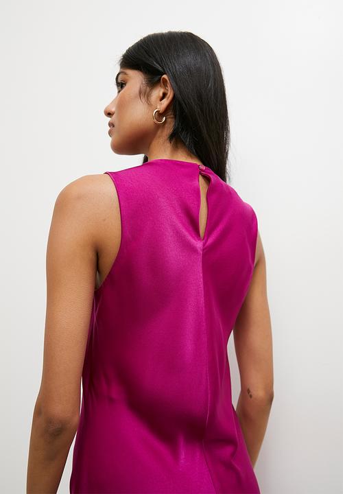 Superbalist - Satin tank dress - magenta